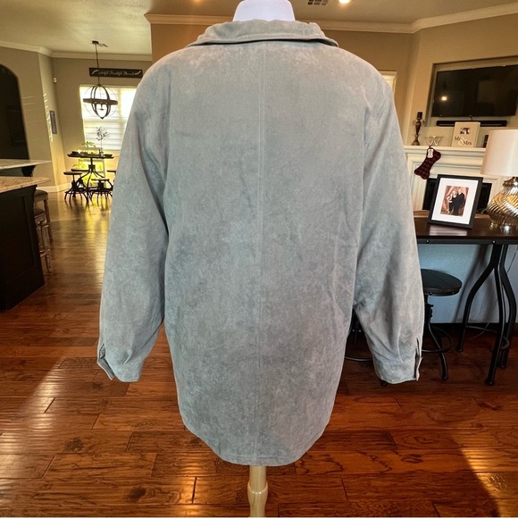 Bromley Sport Real Down Coat Women’s Medium Taupe Faux Suede Quilted Insulated - Picture 12 of 13